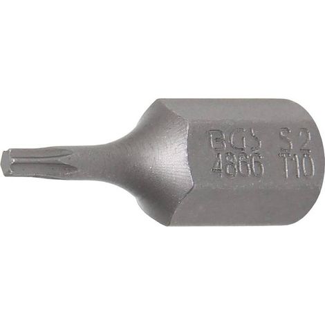 Embout T10 Torx 30 mm x 10 mm (3/8) - Précision et Durabilité, Acier, Pro - D-Work