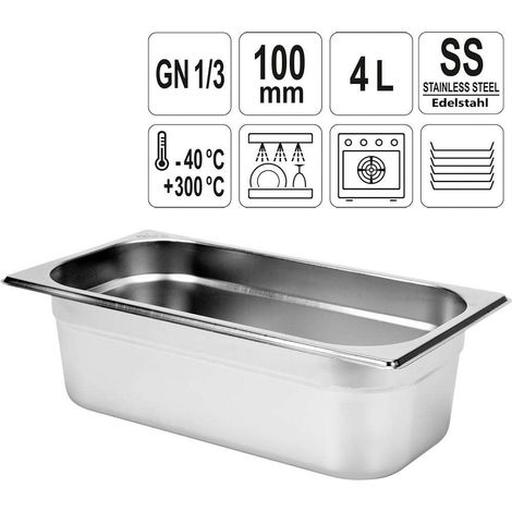Gastronormbehälter 4L - GN1/3, H100MM - Edelstahl - YG-00273 (1/5)