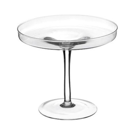 A.L.E Import Alzata Vetro H 130 Mm D 150 Mm Trasparente