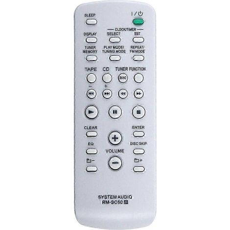 Commande à distance RM-SC50 de remplacement pour les systèmes micro-hi-fi MHC-RG295, HCD-GX470 et MHC-GX570, HCD-RG295, MHC-GX470 (1/5)