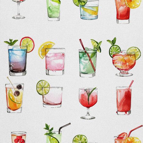 Outdoor Dekostoffe Oxford - Motiv Cocktail DX8694 (1/5)