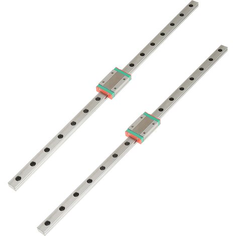 2 Stück LML12H Linearführungsschienen, 400 mm Länge, mit MGN12H Gleitblöcken (1/5)