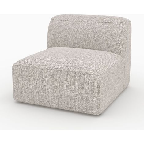 Módulo sin respaldo Hestia para sofá modular de tejido beige