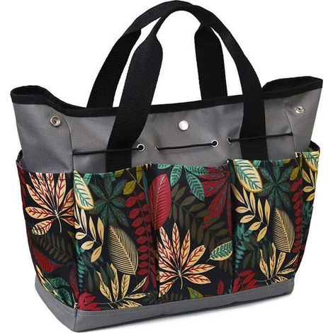 Sac à Outils de Jardin en Oxford Sac de Rangement pour kit de Outils Jardinage Sac Fourretout Pliable Portable Sac de Transport à Outils de Plantation avec Multipoches Extérieur Pelouse Jardin (1/5)