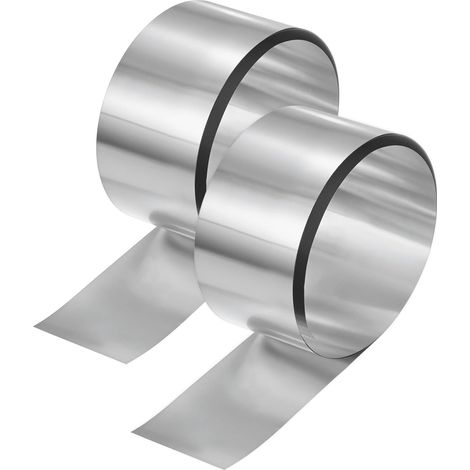 2-Pack Aluminium Flashing, 3.3ft x 2" x 0.008" (LxLxT) Rouleau De Bande D'Étanchéité En Aluminium, Rouleau De Feuille Métallique De Toiture pour Bricolage/Gravure/Laser (1/5)