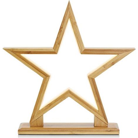 Markslöjd BOBO Standstern Bambus natur, LED, H 33 cm x T 6,5 cm x B 32 cm Deko Weihnachten