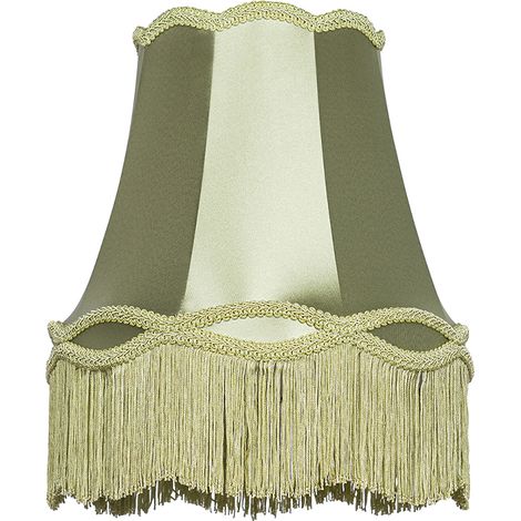 QAZQA Retrò Tessuto Paralume in tessuto verde 30 cm - Granny ,