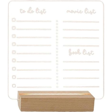 Tablero De Escritura De Mensajes Led Acrílico Iluminado MINKUROW Tablero Iluminado De Borrado En Seco (1/5)