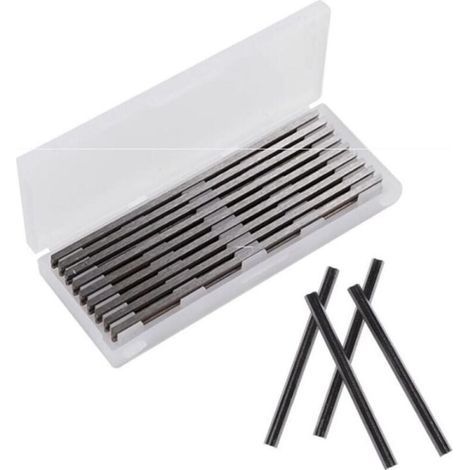 10 Pièces Fer de Rabot 82mm HSS Lames de Raboteuse Fers Réversibles Carbure Ensemble de Rabot Electrique Lame 82x5.5x1.1mm, pour Rabots Makita (1/4)