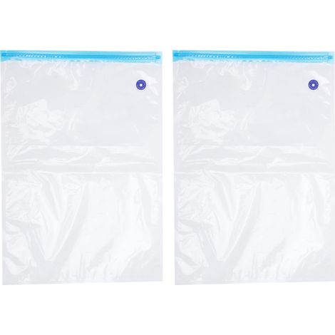 Lot de 2 sacs de congélation sous vide (50 x 35 cm) avec fermeture éclair et ouverture de 3 cm. (1/5)