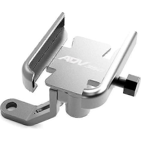 Für Honda Adv350 Adv 350 2021 2022 2023 Motorradzubehör CNC-gefräster Lenker-Rückspiegel mit Handyhalterung und GPS-Ständer (Spiegel Silber) (1/5)