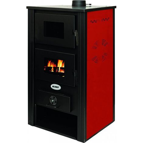 Blinky 9815047 Londra Stufa a Legna con Forno 12 kW 4 Stelle colore Rosso (1/3)