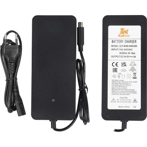 Charger for Kukirin C1 Pro electric scooter, 54.6V 3A, Xiaomi fast charging power adapter (1/4)