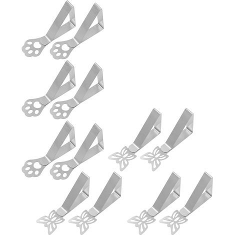 12 Pince Nappe Extérieur 7x4cm, Épaisse Anti-Glissant, Acier Inoxydable, Intérieur/Extérieur (1/5)