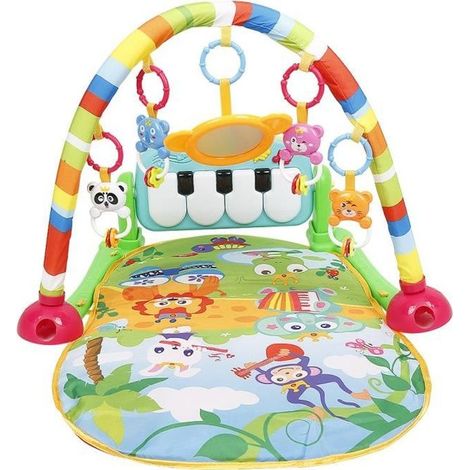 Tapis d\'Éveil Évolutif JEOBEST - Vert - Avec arche jouet - Effets sonores (1/4)