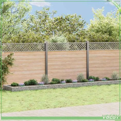 Lit surélevé à gabion - FAFEICY - 151318 - Acier galvanisé - 1000x100x20 cm - Argenté (1/5)