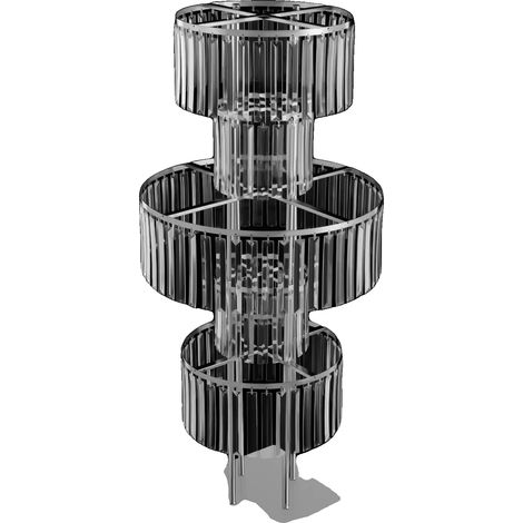 Soporte para centro de mesa, material duradero, fácil montaje, color plata. (1/2)
