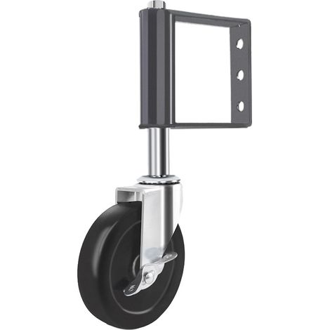 Räder für Holztore, Federräder für Tore, Stützräder für Hoftore mit Bremse, Stützräder für Holztore mit 360°-Drehfunktion, Tragfähigkeit 220 lb.