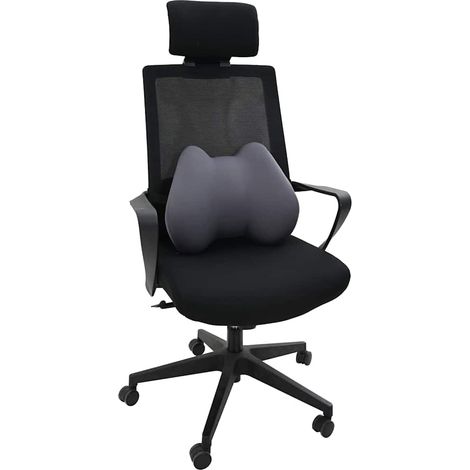 vidaXL Almohada lumbar Gris Espuma Viscoelástica 40 x 32 x 14 cm (1/2)