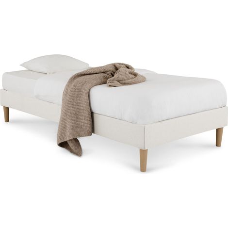 Sommier tapissier PAIMPOL blanc crème 90x190 cm
