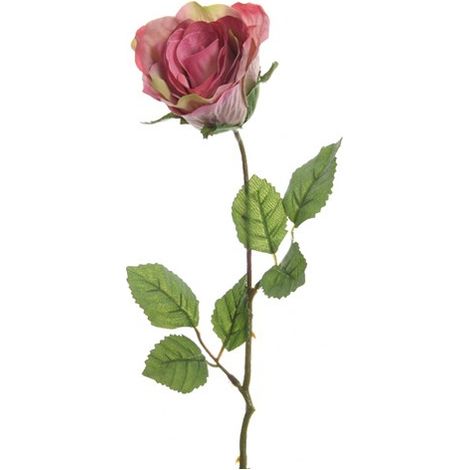 ROSA DECORATIVA ROSA TENUE H45CM