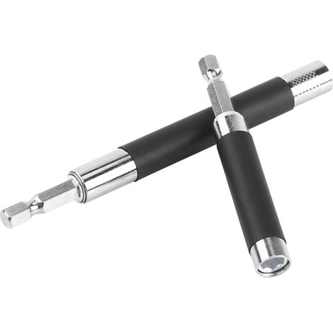 2 Stück ausziehbarer Sechskantschaft-Steckschlüssel, magnetischer 1/4-Zoll-Bithalter-Adapter für elektrische Schraubendreher (1/5)