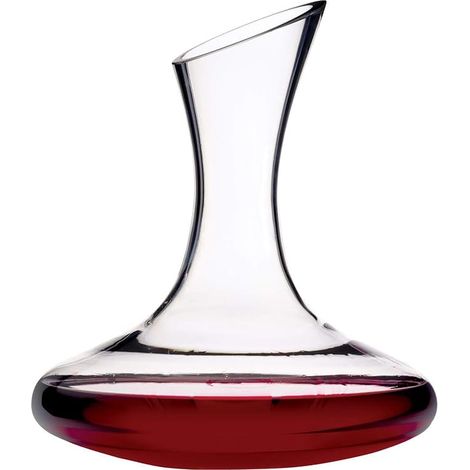Decanter in vetro per vino Rosso - Caraffa trasparente con capacità di 1,4 Litri - Mis. 21x23 cm (1/4)