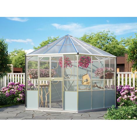 Vitavia Gewächshaus-Pavillon/ Vogelvoliere "Circus 9000", aluminium eloxiert, 9,0 m² (1/4)