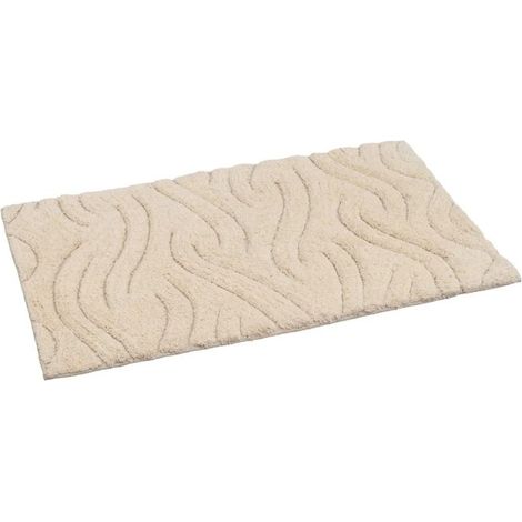 Tapis - JUANIO - 70 x 45 cm - Coton - Beige - Super doux, haute absorption (1/4)