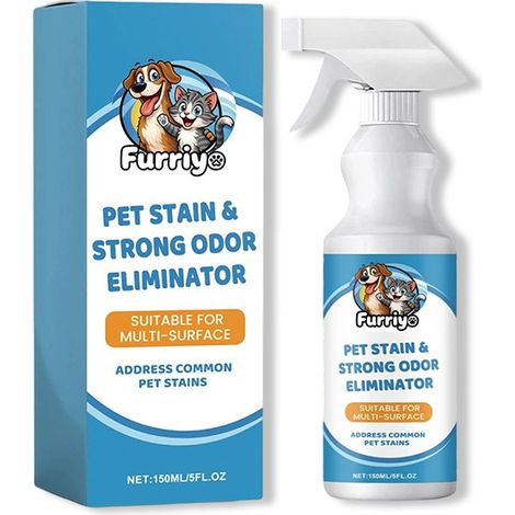 Furriyo Pet Stain Deodorizer, suitable for cats and dogs, removes urine and other odors, breaks down stains and protects against new ones. (1/5)