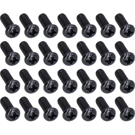 50 vis à métaux tête cylindrique M4x10 zinguées noir - boulons filetés entièrement DIN 7985 - lot de 50 pièces