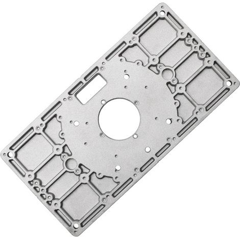 Plaque d'insertion pour table de défonceuse en alliage d'aluminium, légère et robuste, avec échelle précise, plateau basculant pour machine à bois (1/3)