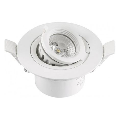 Spot encastré LED 7.5W Ø 110mm blanc rotatif 3000K 600lm avec driver 230V dimmable 38° IP20 IK08 STORM TRAJECTOIRE 003744 (1/2)
