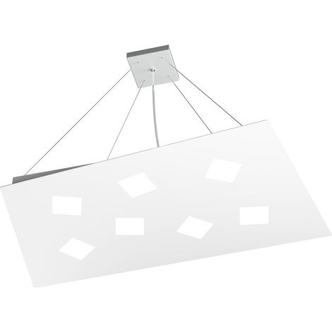 Sospensione Moderna Note Metallo Bianco 7 Luci Gx53 (1/4)