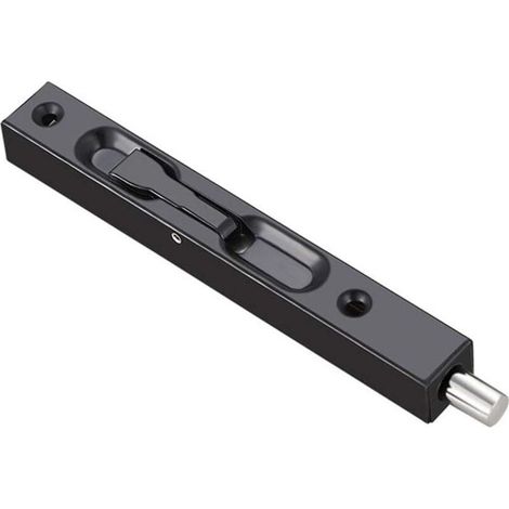 304 Stainless Steel Recessed Lever Door Lock Concealed Door Bolt Slide Bolt Lock Security Lever Door Locking Bolt Sliding Latch, with Screws, Black (1/5)