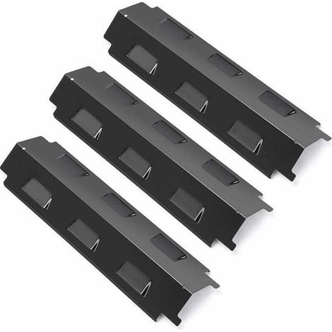 lot de 3 37CM Diffuseur Chaleur Accessoires pour Char-Broil, CCLIFE, Landmann, Uniflame, Fire Mountain, Barbecook, Outback Acier Porcelaine Plaque Chauffante Gril à Gaz Pièce Rechange (1/5)
