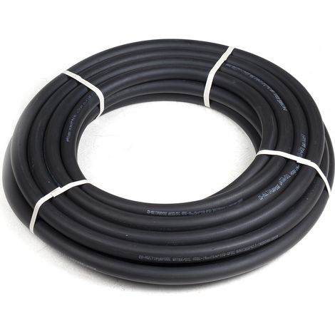 Rs Pro – Tuyau noir EPDM 20mm – Longueur 20m – Pour chauffage et circulation eau chaude – Résistant à haute température