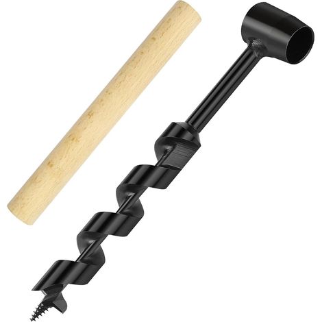Tarière Manuelle à Main,Tarière Manuelle pour Travail du Bois Portable Polyvalent Foret Hélicoïdale pour Le Camping, L'extérieur, la Randonnée (1/5)