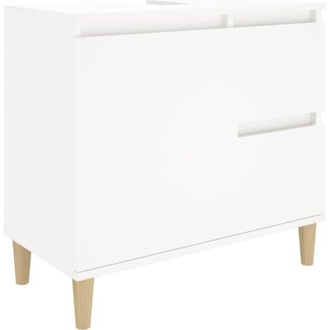Maison Exclusive - Badschrank Weiß 65x33x60 cm Holzwerkstoff (1/5)