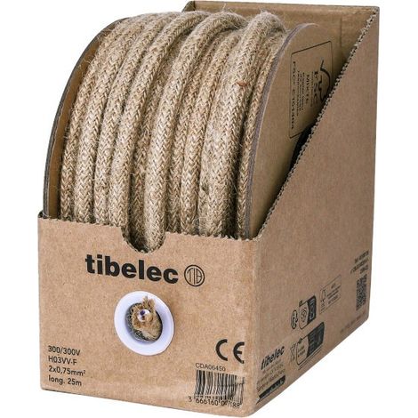 Bobine de cable textile 25 m - tibelec 88830844 88830844 88830844 88830844 88830844 (1/3)