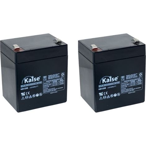 Kaise Batteria al piombo AGM VRLA 12V - 5Ah / Modello KB1250 F1 / 2 pezzi (1/3)