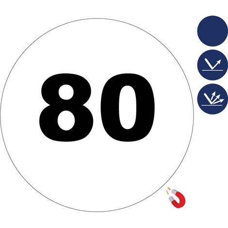 Disque limitation de vitesse 80 - Ø 200mm Magnétique - standard - 3340570