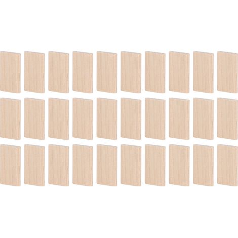 30 pièces chevilles plates en hêtre pour assemblage bois, blocs d'insertion 5x19x30 mm, menuiserie et mobilier (1/5)