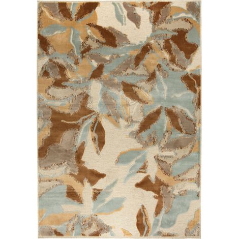 VIVARAISE - Tapis Vivaraise Alina - Tapis à poils longs en laine et viscose, motif multicolore feuillage abstrait, 160 x 230 cm (1/5)