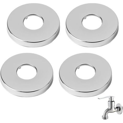 Edelstahl-Duscharmaturrosetten – Polierte und gratfreie Heizkörperrosetten, (3/4") Ø 27 mm x Ø 70 mm x 10 mm, für Innenarmaturen und Heizkörperrosetten, korrosionsbeständig (1/5)