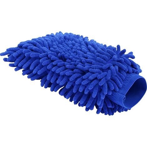 Spugna Guanto In Microfibra Per Lavaggio Auto Doppia Faccia Professionale 30X20cm (1/3)