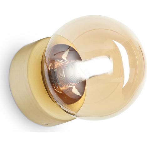 Applique Da Parete Contemporanea Perlage Metallo Ottone Luce G9 15W 3000K Ip20