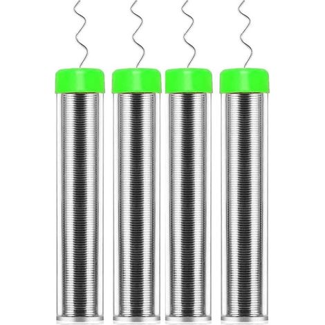 Lot de 4 bobines de soudure de 0,8 mm, noyau de colophane sans plomb, soudure, flux, soudure pour la réparation de composants de soudure électrique et le bricolage (1/3)