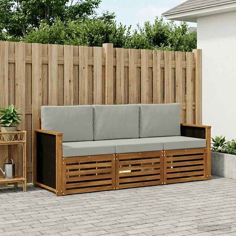 Set divani 3 pz Legno di Acacia Massello vidaXL (1/5)