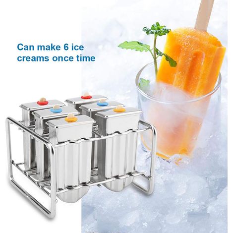 Eisform aus Edelstahl, DIY-Eis am Stiel-Maker, professionelles und Haushalts-Küchengerät, 2er-Set, DIY-Eis am Stiel (1/5)